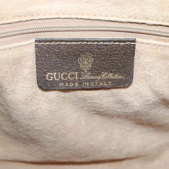 GUCCI GG Supreme Web Sherry Line Shoulder Bag Pvc Beige Gold Red - Picture 16 of 16